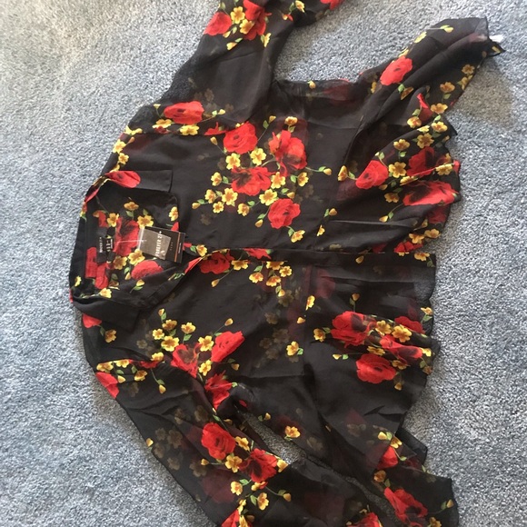 Forever 21 sheer plus size floral top - Picture 3 of 3